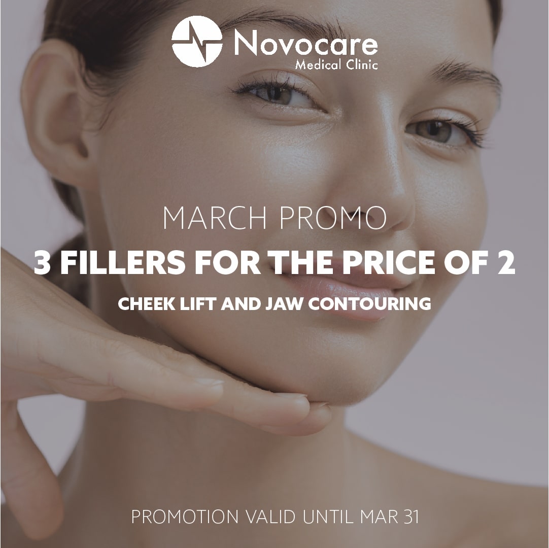 Dermal fillers promotion March 2024, 3 fillers for the price of one, Valid till March 31 2024
